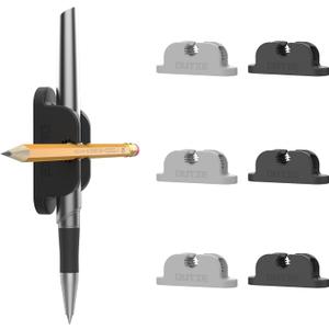 OUTXE 6-Pack Magnetic & Adhesive Pen Holder with Dual Slots - Easy Organize & Access Pencil, Pen, Marker- Perfect for Desk, Wall, Refrigerator, Whiteboard, Clipboard