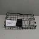 iSPECLE Expandable in Sink Dish Drying Rack - Adjustable Capacity (12.4''-17.1''L) Over The Sink Dish Drainer Drying Rack for Kitchen Counter and Sink, Dish Rack with Utensil Holder, Black (Medium)
