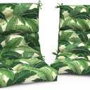 Outdoor High Back Patio Chair Cushions, Tufted Rocking Chair Cushions, Adirondack Cushions for Garden Porch Home Office Chairs Use, 44 x 22 x 4, 2 Pack, Swaying Palms Green