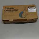 HOLKIE Caster Wheels 3 inch Locking Stem Casters, 3/8" -16 x 1-1/2" (Stem Diameter 3/8", Stem Length 1-1/2") Threaded Stem Casters Swivel Casters Set of 4 Heavy Duty Castors Black