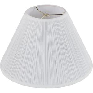 Aspen Creative 33138, Mushroom Pleated Traditional Spider Lamp Shade, Pleated White, 7" Top x 17" Bottom x 13" Slant