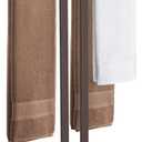 KES Bronze Standing Towel Rack with Weighted Marble Base, 2-Tier Towel Rack Stand for Bathroom Floor, Bath Towel Holder Fits Bath Towel & Hand Towel,18/8 Stainless Steel, BTH217-BB