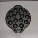 Cast Iron Takoyaki Pan, Takoyaki Maker, Takoyaki Pan Cooking Grill Pan with 15 Molds (9" 15 Molds)