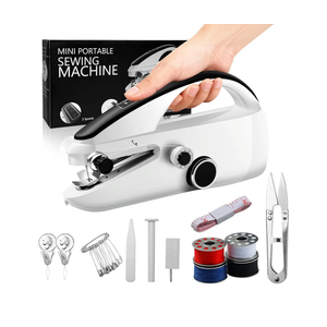 Handheld Sewing Machine Cordless – Portable Mini Handheld Sewer, Pocket Sewing Machine for Quick Repairs, Handy Stitch, Travel Stitch Sew Quick, Home & DIY Fabric (Black)