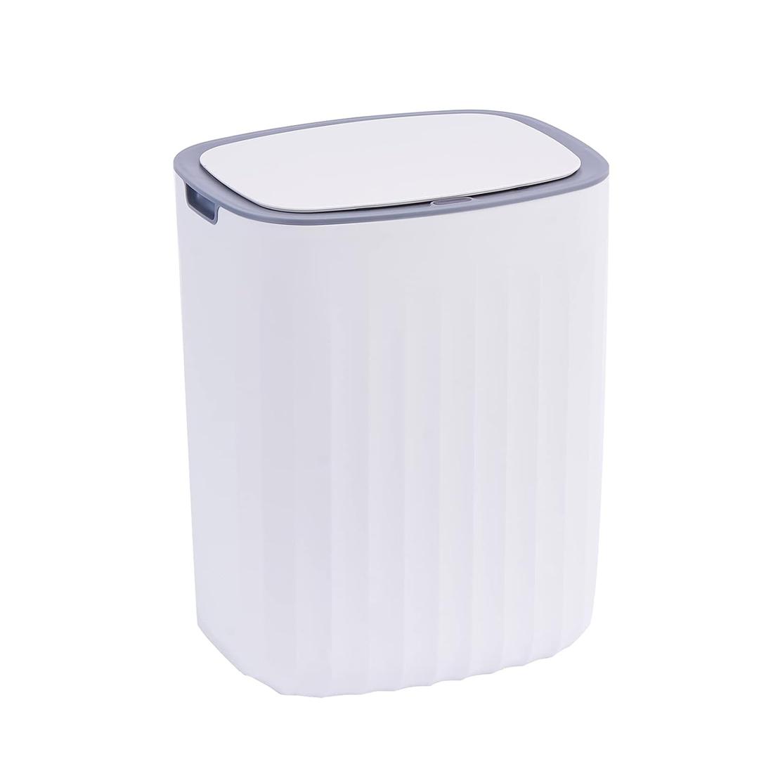 ELPHECO 3.5 Gallon Waterproof Motion Sensor Bedroom Trash Can with Lid Bathroom Decor, Automatic Garbage Bin Bathroom Accessories for Bathroom Living Room Office, Grey