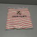 Tankaneo Womens 2 Piece Striped Shorts Set Ruffle Short Sleeve Tops Hight Waist Shorts Matching Sets Summer Vacation Outfits (L)