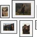 Eletecpro Aluminum Gallery Wall Frame Set of 7, Including 1Pc 11x14, 2Pcs 8x10, 4Pcs 5x7 Photo Frames for Wall or Tabletop Display, Multiple Sizes Picture Frames Collage Wall Decor, Black