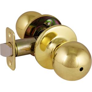 Design House 782920 Ball Privacy Bed and Bath Door Knob Polished Brass