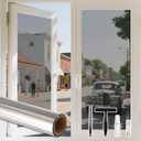 LEMON CLOUD One Way Window Film Window Tint for Home, Silver 23.6″ x 78.7″ | Reflective Mirror Privacy Tinted, Static Cling Sun Blocking Heat Control Removable Glass Door Covering See Out Not in