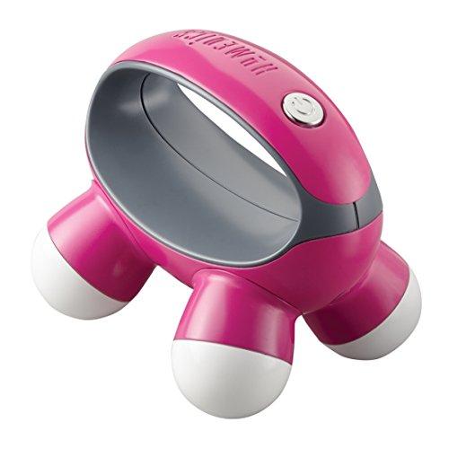 HoMedics, Quatro Mini Hand-Held Massager with Hand Grip, Battery Operated Vibration Massage, 4 Massage Nodes, Powered by 2 AAA Batteries (Included), Assorted Colors (Pack of 1)