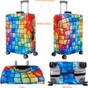 MosaiRudo Travel Luggage Covers For Suitcase Tsa Approved,Suitcase Cover Protector Fit 18-32 Inch Luggage Travel Accessories (T2482, L)