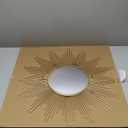 Cityelf 24'' Large Gold Sunburst Wall Mirror Boho Home Decor Round Wall Art Mirror for Living Room/Bedroom/Bathroom/Entryway