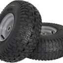 MARASTAR 21436-2PK 15x6.00-6" Front Tire Assembly Replacement for Husqvarna Riding Mowers