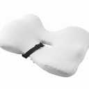 Ergonomic Lumbar Support Pillow for Office Chair and Car Seat, Breathable Memory Foam Lower Back Cushion with Adjustable Strap