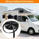 1 Inch RV Trim Molding Insert | 50FT UV-Resistant RV Weather Stripping Exterior | Heavy Duty Black Vinyl Rubber Molding Screw Cover Trim for Camper & Trailer Roof Edge Gutter