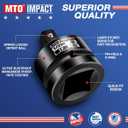 MTO 1" Female to 1/2" Male Impact Socket Adapter, 1-Inch Impact Socket Reducer, Chrome Molybdenum Alloy Steel, for Impact Wrench & Ratchet Use
