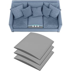 Couch Cushion Support for Sagging Seat - 20" x 20" High-Density Curved Foam Sofa Cushion Support Board, Couch Supporter for Under The Cushions,Grey Set of 3