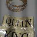 Prom King and Queen Crown Set with Sashes, Prom King and Queen Sash and Tiara Set, Party Costume Accessories for Women Men Birthday Halloween Graduation Wedding