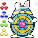 Easter Basket Stuffers,30" Bunny Dart Board with 12 Sticky Balls,Easter Eggs Filled,Easter Theme Party Favor,Easter Gifts for Boys Girls - Outdoor Indoor Kids Toys-Easter Decor Decorations