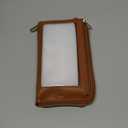 GOIACII Phone Purse Crossbody Bags for Women Small Travel Wallet Touch Screen RFID Blocking (Brown)