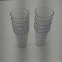 Hammered Plastic Drinking High Tumbler, Dishwasher-Safe Premium Quality Glasses, BPA-Free Reusable Outdoor Cups, 22 oz Set of 10