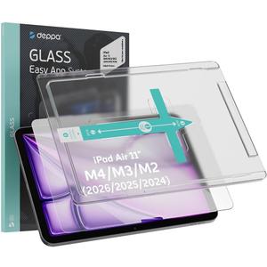 Deppa for iPad Air 11-inch M4/M3/M2 (2026/2025/2024, 8th/7th/6th Gen) Screen Protector with Easy Installation Kit Face ID & Apple Pencil Compatible, Anti-Glare, Scratch-Resistant, Full Coverage, HD Clear
