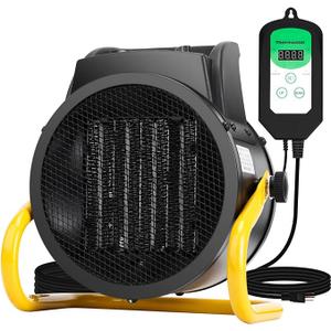 Greenhouse Heater with Thermostat, Fast Heating, Auto Power Control, Over Temperature Protection, Greenhouse Heater for Winter Plants, for Grow Tent, Green House, Flower Room, Patio