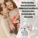 Siopue Aunt Birthday Gifts from Niece Nephew Auntie Inspirational Keychain for Women Aunty Christmas Gifts for Aunts Auntie Encouragement Keychains for Women (Silver, S)