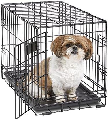 MidWest Homes for Pets Newly Enhanced Single & Double Door iCrate Dog Crate, Includes Leak-Proof Pan, Floor Protecting Feet, Divider Panel & New Patented Features