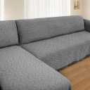 Sectional Couch Covers for Sectional Sofa L Shaped Sofa Cover Blanket 2 Pieces L Shape Furniture Protector for Pets Dogs (Dark Grey, X-Large)