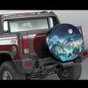 Mountains Natural Scenery Spare Tire Cover Wheel Protector Weatherproof Wheel Cover Universal Decorative Accessories for Camper RV SUV Travel Trailer 16 Inch