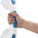 TAILI Shower Grab Bar Suction Grab Bars for Bathtubs and Showers for Elderly, Bath Handle for Seniors Bathroom Safety Handles for Elderly, Handicap Balance Assist Bath Grip No Drilling Removable (12.2", Blue)
