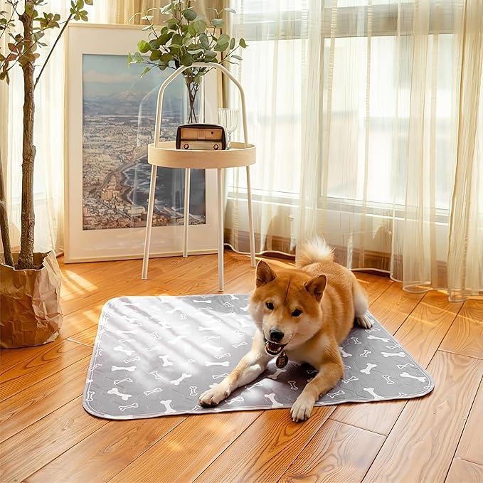 Reusable Puppy Training Pad, Fast Drying Washable Puppy Pads, Non-Slip Waterproof Pee Pet Dog Mat for Potty Crate, Home,Travel, Car, size 15,7x23,6 in