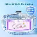 Ultrasonic Retainer & silver Jewelry Cleaner Machine 49kHz with UV Light and Timer Portable for Dentures Aligners, Braces,Dental pod,Mouth Guards,Night Guards,Makeup Brushes,Ring