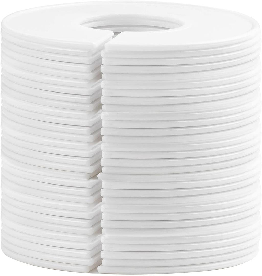 30pcs Closet Dividers Baby Clothes Organizers - Girl Boy Closet Organizers Clothes Dividers Closet Labels Closet Separators Garment Organizer Boutique Clothing Rack Dividers Hanger Dividers Hanger (White)