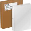 Oxford Sheet Protectors, Clear Finish, Page Protectors for 3 Ring Binder,Top Load, Letter Size Plastic Sleeves, Reinforced 3 Hole Punch for Binders, 200 per Box (33268)