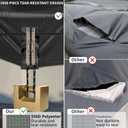 QH.HOME 550D 18ft Pool Cover Round[Upgraded Tear Resistant & Quadruple Windproof] wth Pre-Installed Patented Winch and Rope, Pool Covers for Above Ground Pools-Snug Fit & Waterproof Protection