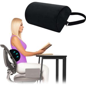 AOSSA BBL Pillow Back Support, Brazilian Butt Lift After Surgery, BBL Chair Lumbar Pillow for Sitting, Driving, Toilet Seat Cushion, BBL Essentials for Women Recovery (Back Support Only) Black
