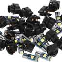 Unomor 20pcs Base Led Bulbs for Automotive Instrument Cluster Electric Wheelchair and Trailer Lighting Easy Installation High Brightness Material