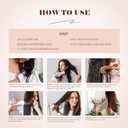 Travel Blow Dryer Brush in one, Dual Voltage 110V-240V Mini Hot Air Brush, Hair Trends Nano Titanium 2 Inch One Step Hair Dryer and Styler Volumizer Oval Shape, 50mm (White & Rose Gold)