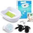 Portable Ionic Foot Bath Detox Machine - Detox Foot Spa System for Home, Ionic Detox Feet Spa Chi Cleanse with Professional Upgraded Durable Tub Basin, Two Arrays (16-Piece Set)