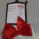 Leg Avenue womens Satin Bow Accent Thigh Highs (One Size, White/Red)