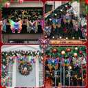Soaoo 36 Pcs 7.87" Butterfly Christmas Outdoor Decorations Stained Large Hanging Christmas Ornaments Double Sided Xmas Plastic Decor for Xmas Tree Office Home Yard Porch Holiday