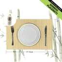Set of 12 Pcs Bamboo Placemats Sushi Rolling Mat Japanese Style Natural Anti-Slip Bamboo Placemats Washable Heat-Resistant Table Mats for Dining Room and Kitchen Natural Color