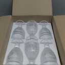 Kingrol Vintage Goblet Glasses Set of 6, 10 oz Heavy-Duty Pressed Glass Water or Wine Glasses with Ornate Design for Dining, Daily Use or Party Display