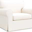 Ektorp Chair Cover Replacement for IKEA Ektorp Armchair Cover, Ektorp Chair Slipcover, Ektorp Cover Only!(Polyester Daily Off White)