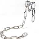 Magic Suspension Iron Chain Wine Rack Metal Chain Hanging Wine Bottle Holder Bar Cabinet Display Stand Shelf Bracket Home Decor (Sliver)