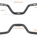 25.4 Bike Handlebar - 90mm, Riser Handlebar - 620mm Aluminium Alloy Mountain Bike Bicycle Handlebars (25.4-90mm Rise)