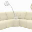 ALIECOM 100% Waterproof Sectional Recliner Couch Covers L Shape Sofa Cover Jacquard Stretch 5-Piece Corner Couch Cover for Reclining Sectional Slipcover Furniture Protector (5 Seat, Beige)