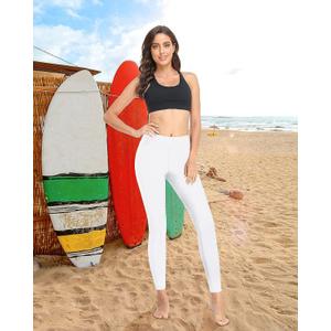 Holipick Plus Size Swim Pants for Women Swim Capris High Waisted Swim Leggings UPF 50+ Long Swim Shorts 16W